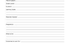 44 FREE Lesson Plan Templates Common Core Preschool Weekly