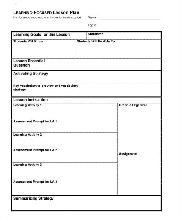 47 Lesson Plan Samples Free Premium Templates