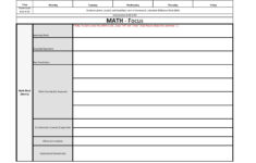 4th Fourth Grade Common Core Weekly Lesson Plan Template W Drop Down
