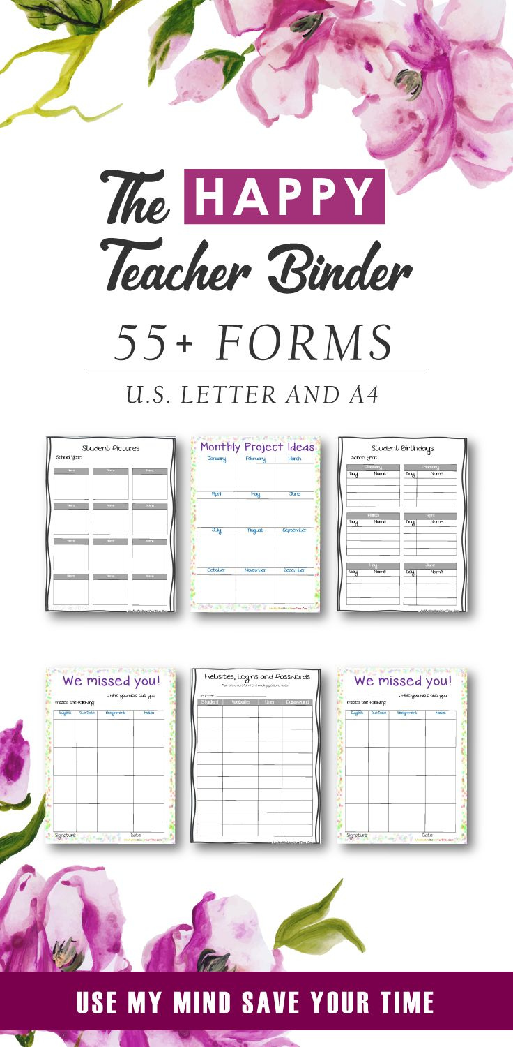 67 Lesson Plan Templates 60 Fun Binder Covers 55 Editable Classroom 