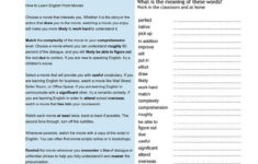 A 2 Pages Lesson Plan On Topic Of Movies Includes Reading