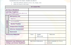 Art Lesson Plan Template Word Templates For Free Download