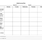 Blank Infant Lesson Plan Template Cakepins Toddler Lesson Plans