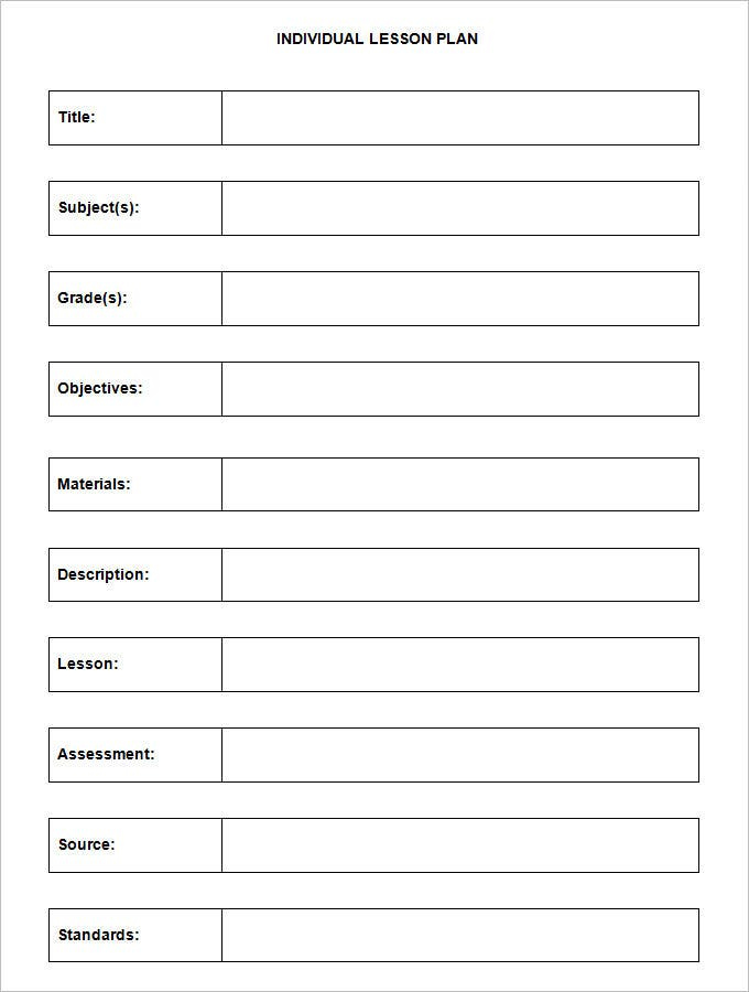 Blank Lesson Plan Template 3 Free Word Documents Download Free 