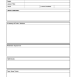 Blank Unit Lesson Plan Template Professional Template Examples