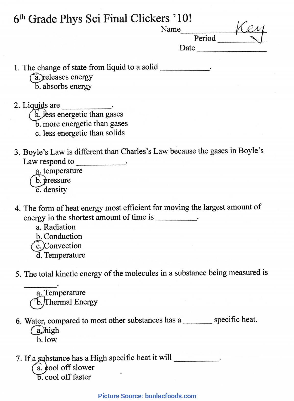 Briliant 6Th Grade Science Lessons Free Worksheets For All Download 