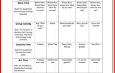 Creative Curriculum For Preschool Lesson Plan Templates Kristal