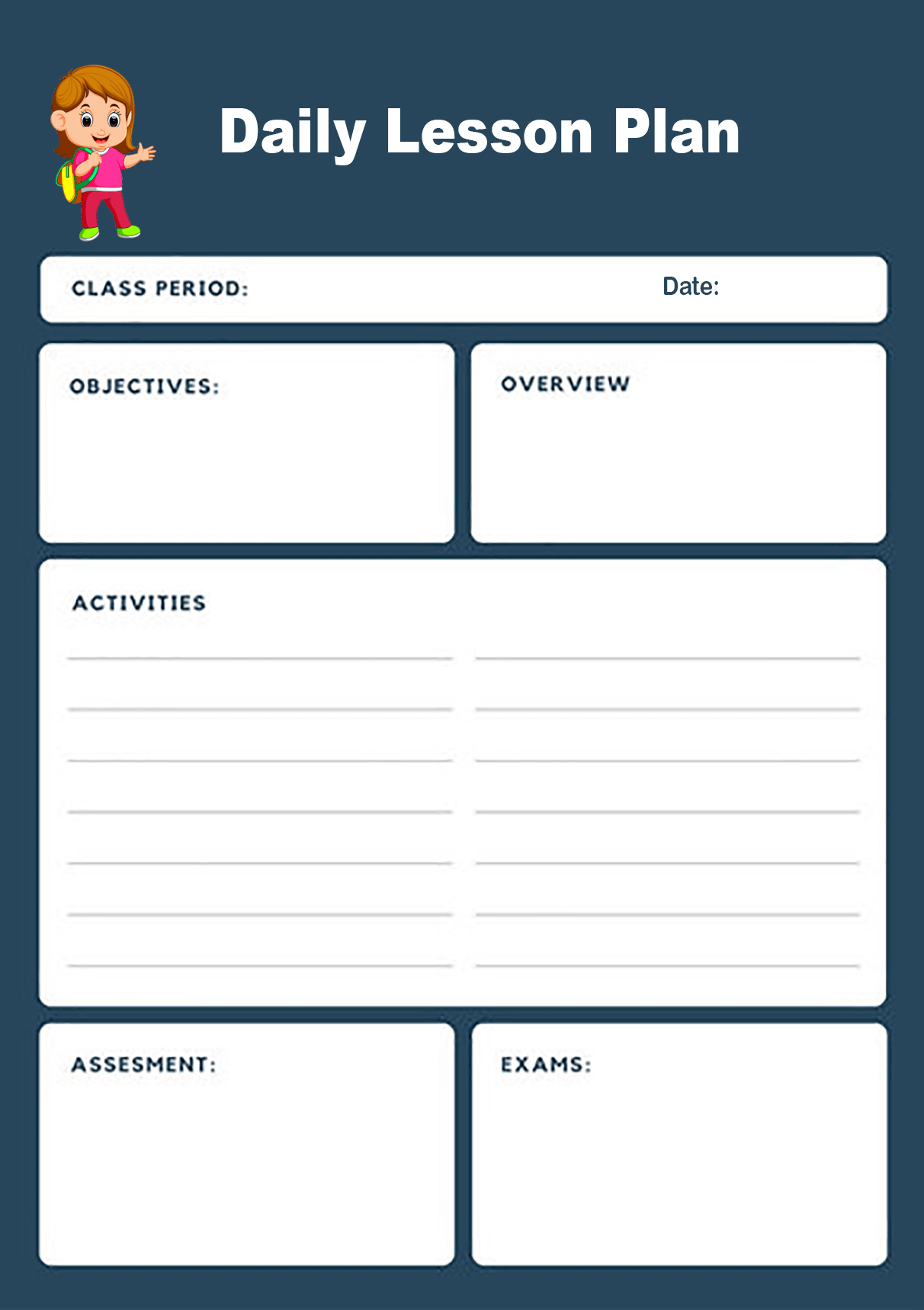 Daily Lesson Plan All Form Templates