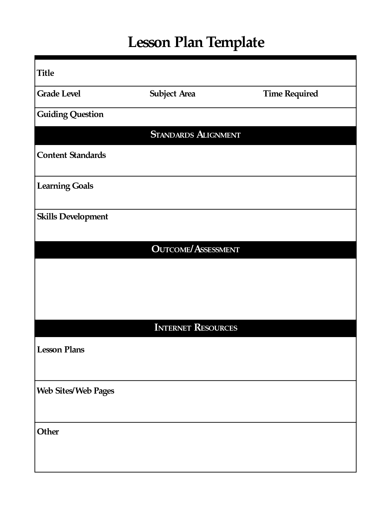 Daily Lesson Plan Template Fotolip