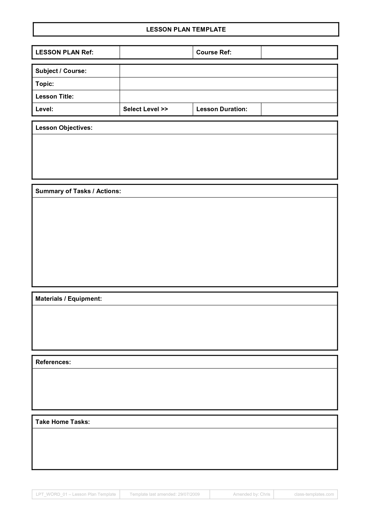 Daily Lesson Plan Template Fotolip