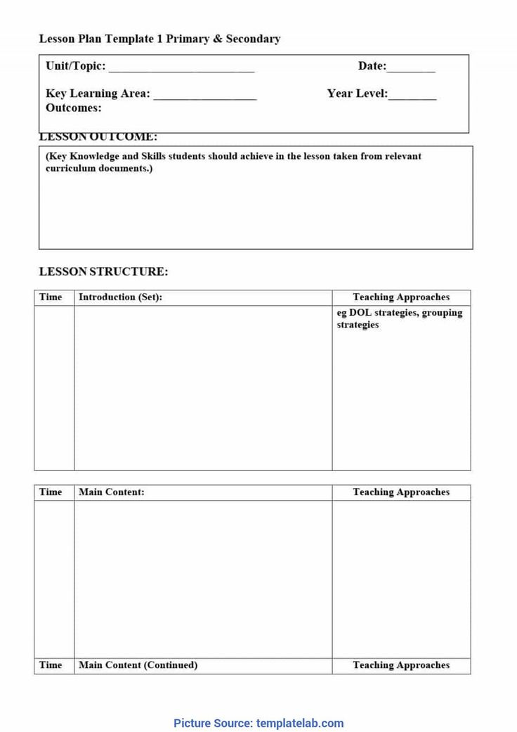 Daily Lesson Plan Template Pdf Free Daily Lesson Plan Template Business 