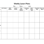 Daycare Weekly Lesson Plan Template Calendar Template Printable