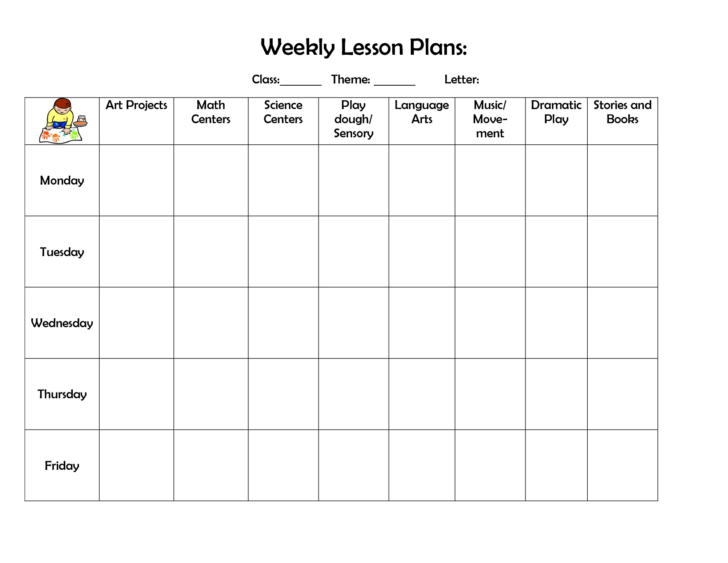 Printable Lesson Plan Calendar