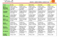 Daycare Weekly Lesson Plan Template Calendar Template Printable