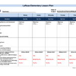 Elementary Lesson Plan Templates At Allbusinesstemplates