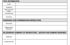 FREE 10 Sample Blank Lesson Plan Templates In PDF