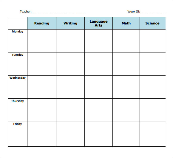 FREE 10 Sample Blank Lesson Plan Templates In PDF