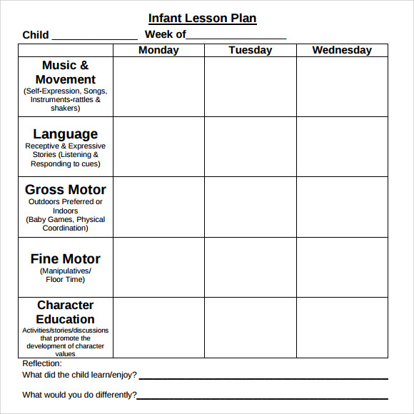 FREE 8 Sample Toddler Lesson Plan Templates In PDF MS Word