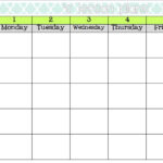 Free Blank Teacher Calendar Templates For Preschool Free Calendar