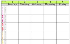 Free Blank Teacher Calendar Templates For Preschool Free Calendar