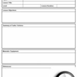 Free Printable Lesson Plan Template