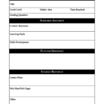 FREE To Use Printable Lesson Plan Template Lesson Plan Templates