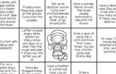 Gross Motor And Movement Choice Board To Keep Learning At Home For Pres