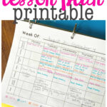 Homeschool Lesson Plan Printable I Can Teach My Child