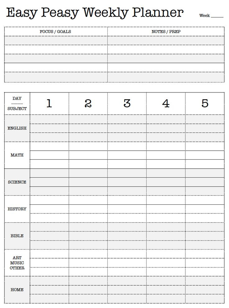 If You Really Wanna Know Easy Peasy Weekly Planner Homeschool Lesson 