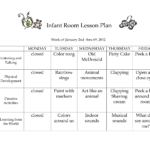 Infant Blank Lesson Plan Sheets Infant Room Lesson Plan Week Of