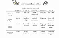 Infant Lesson Plan Template Lovely Infant Blank Lesson Plan Sheets In