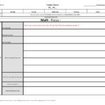 Kindergarten Weekly Lesson Plan Template W Florida Standards Drop Down