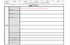 Kindergarten Weekly Lesson Plan Template W Florida Standards Drop Down