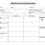 Lesson Plan Template Word Daily Lesson Plan Template Word