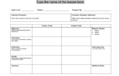 Lesson Plan Template Word Daily Lesson Plan Template Word