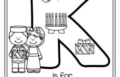 Letter K Is For Kwanzaa Trace And Color Printable FREE FREE Alphabet