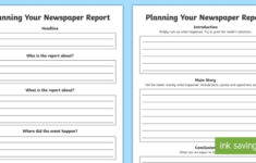 Newspaper Report Planning Teaching Resources