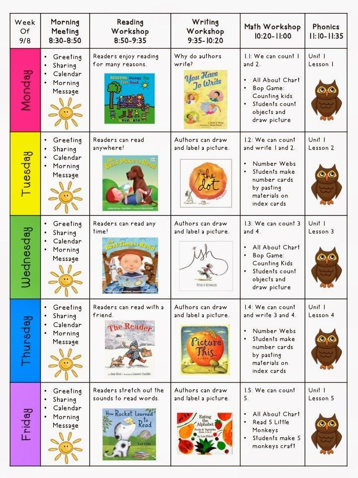 Free Printable Kindergarten Lesson Plans Printable Lesson Plans