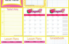 Pink And Yellow Planner Pages Teacher Planner Printables Teacher