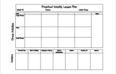Preschool Lesson Plan Template 11 Free PDF Word Format Download