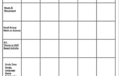 Preschool Lesson Plan Template Printable Lesson Plans Kindergarten