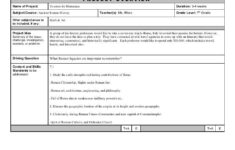 Project Based Lesson Plan Template Inspirational Pbl Lesson Plan