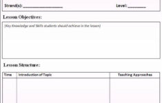 Sample Esl Lesson Plan Template Teacher Lesson Plans Template
