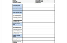 Teacher Lesson Plan Template 8 Free Sample Example Format Download