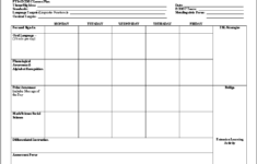 Teacher Plan Book Template Free Printable Lesson Plan Horizontal