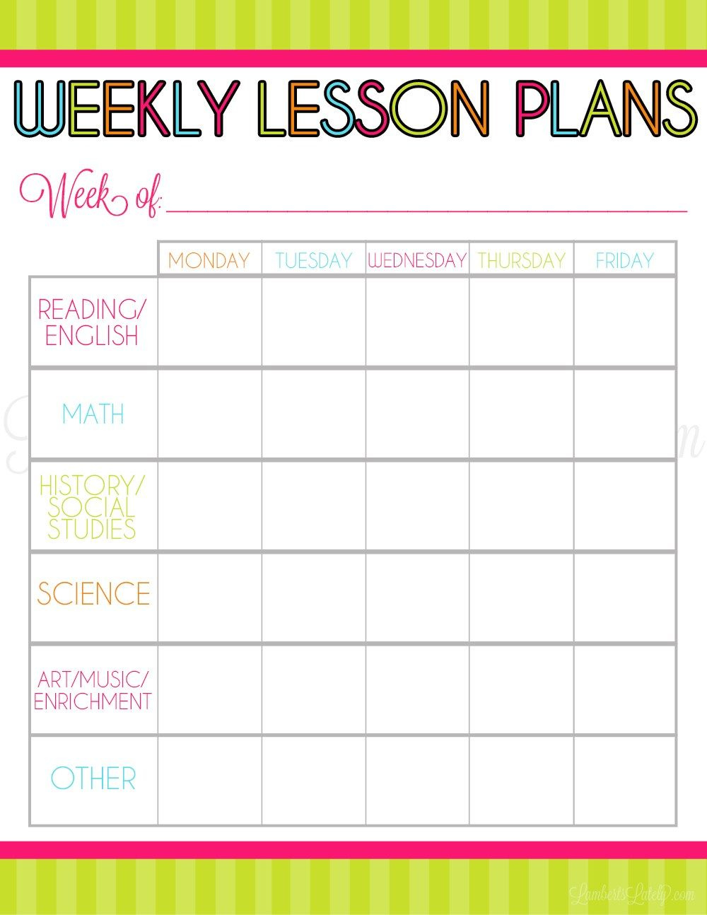 The 2017 2018 Ultimate Teacher Planner Lesson Planner Printable 