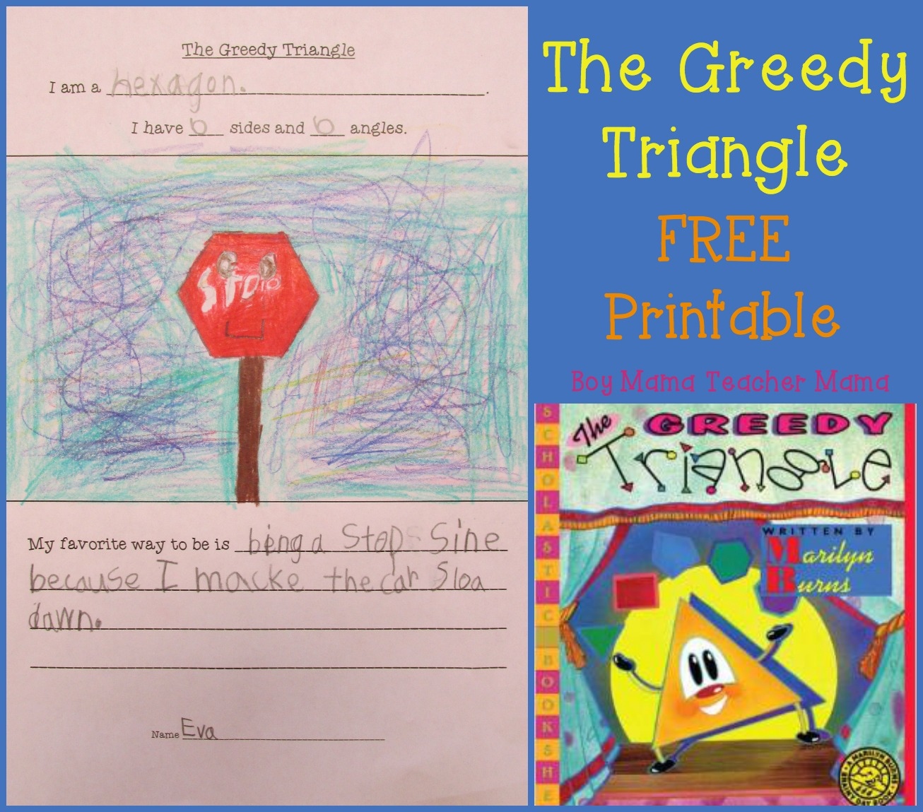 The Greedy Triangle FREE Printable Boy Mama Teacher Mama