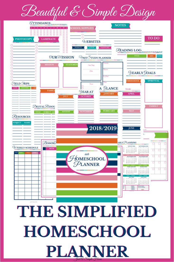 The Simplified Homeschool Planner Just A Simple Home
