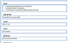 TKT Blog Lesson Plan Example From The British Council