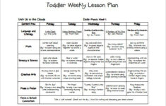 Toddler Lesson Plan Template 19 Free PDF Word Format Download